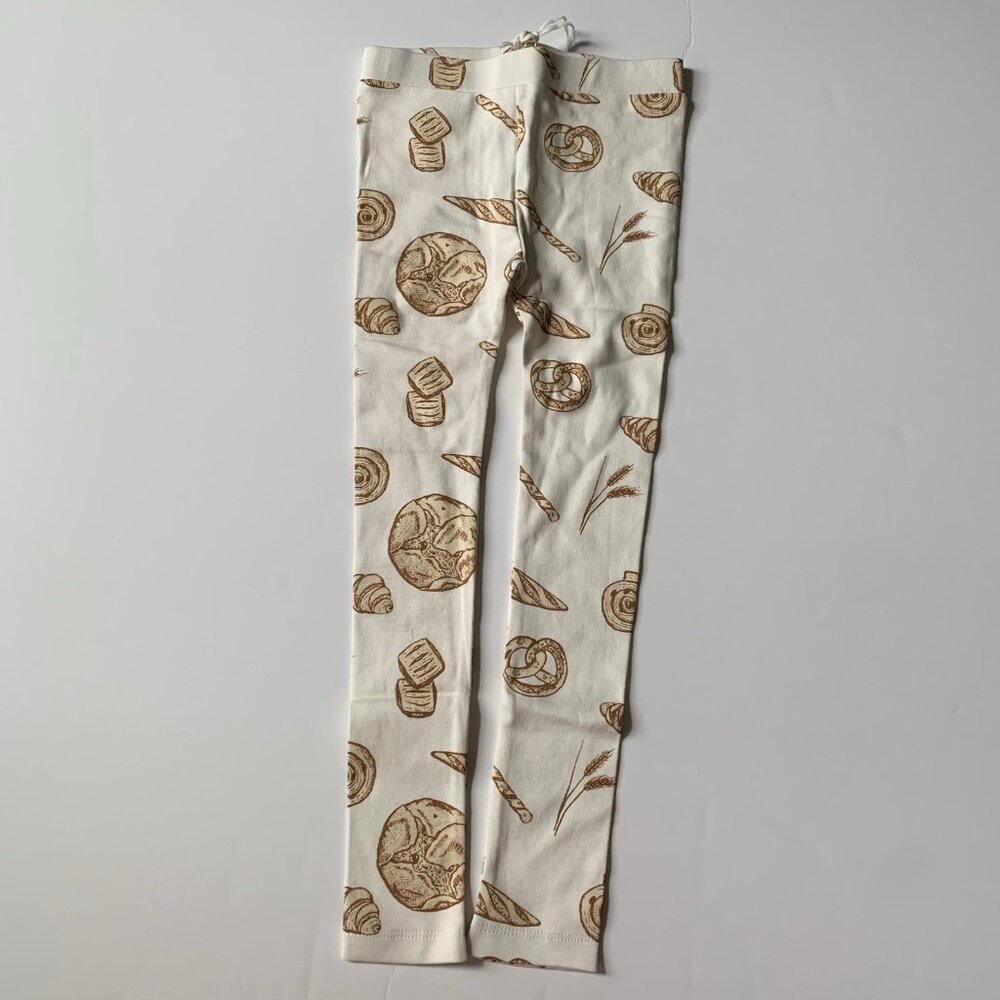 Kate Quinn Cream and Brown Kids Leggings